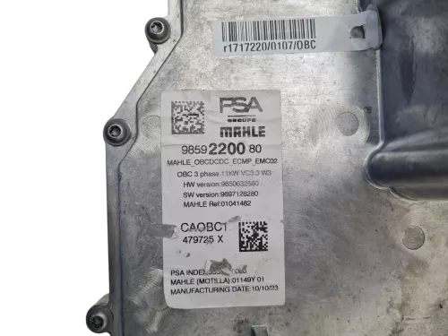 PSA / Stellantis C15XA - BATTERY OBC CHARGER ABOVE ELECTRIC MOTOR/ CONNECTIONS CCS+T2 AND (C15XA)