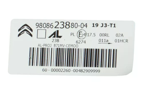 PSA / Stellantis T3 B7/ LED + HALOGEN/ SEE 9808623880 (0000370894)