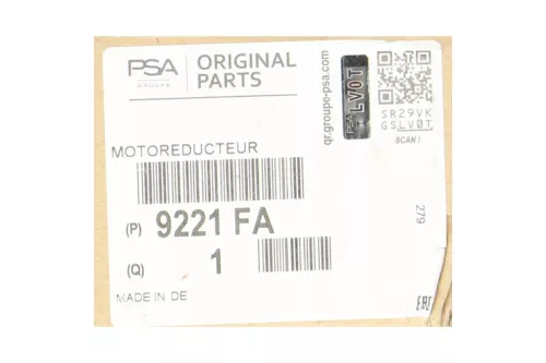 PSA / Stellantis CC-CABRIO/ MOTOR LOOSE/ BOSCH 0130822387 9681903580/ SEE (0000381237)