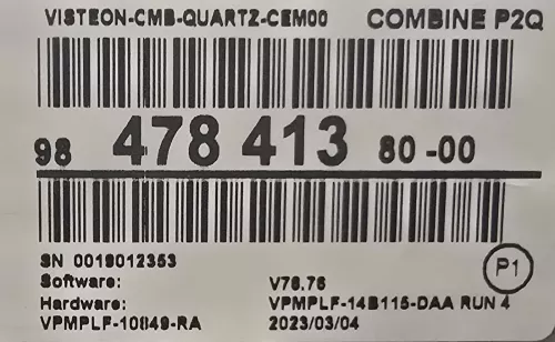 HDI 1.5 16V 4CYL YH01 DV5RCF/ DIGITAL DISPLAY/