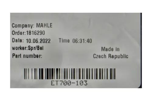 PSA / Stellantis TT/ MAHLE HE179001 9802312180 9802311780 9819656480 (0000388631)